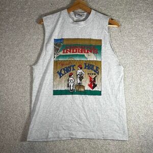 Vintage 90s Indianapolis Indians cut of single stitch tee shirt tshirt